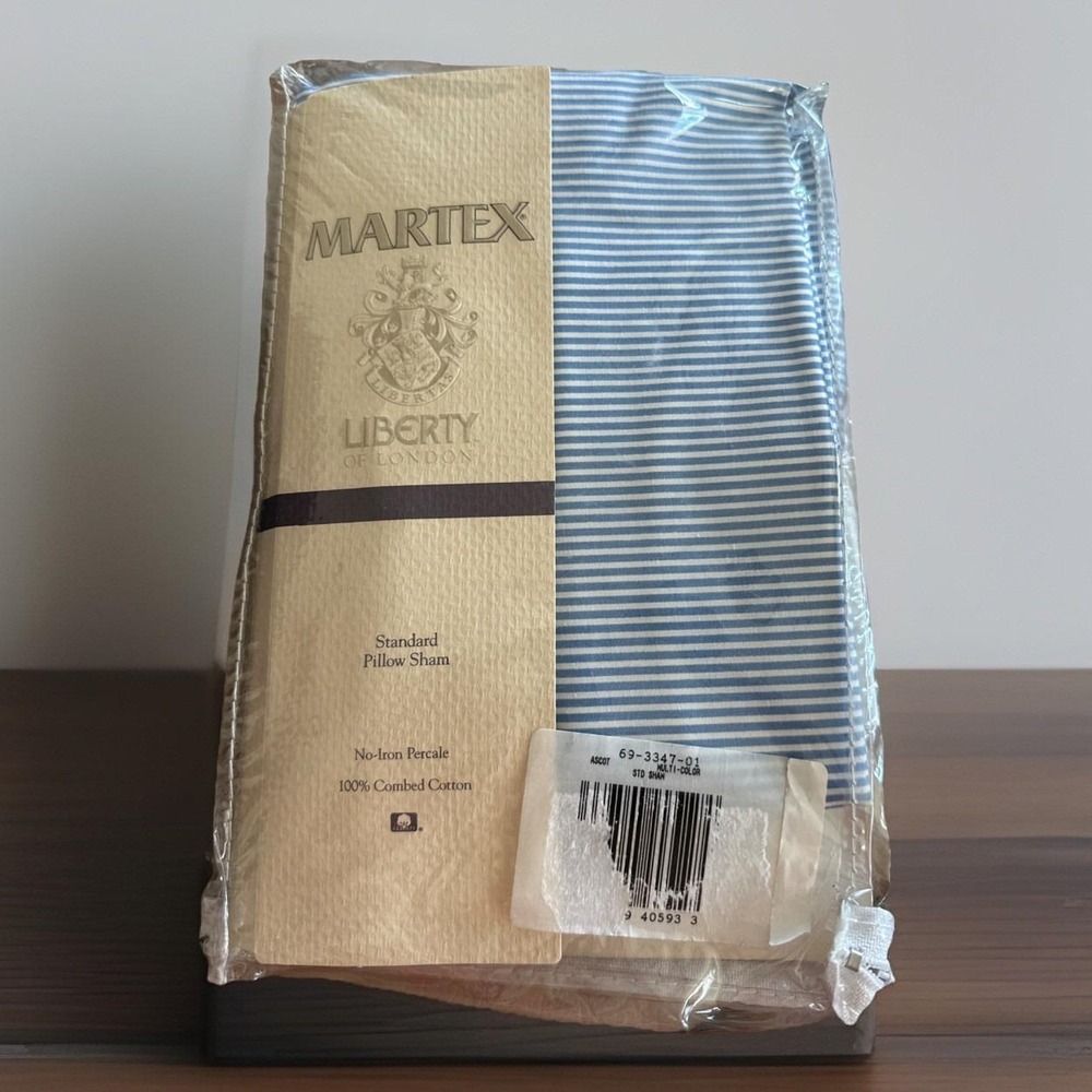 Martex Liberty Of London  Standard Pillow Sham Ticking Fabric‎ Cotton NOS